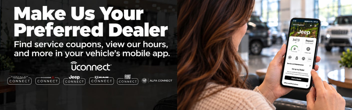 uconnect® make us your preferred dealer | Don White's Timonium Chrysler Dodge Jeep Ram in Cockeysville MD